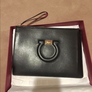 Salvatore Ferragamo - Gancio Embossed Clutch Bag